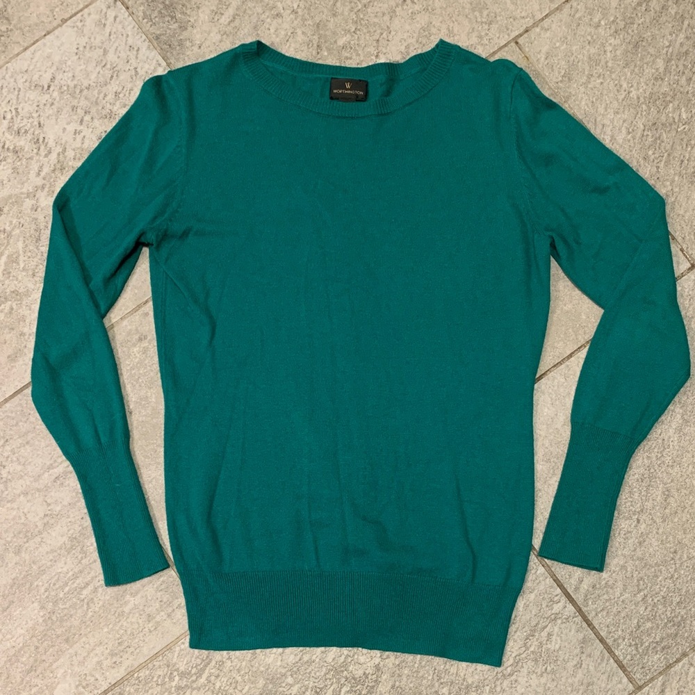 Worthington Teal Women's Sweater Size S Work Professional Office